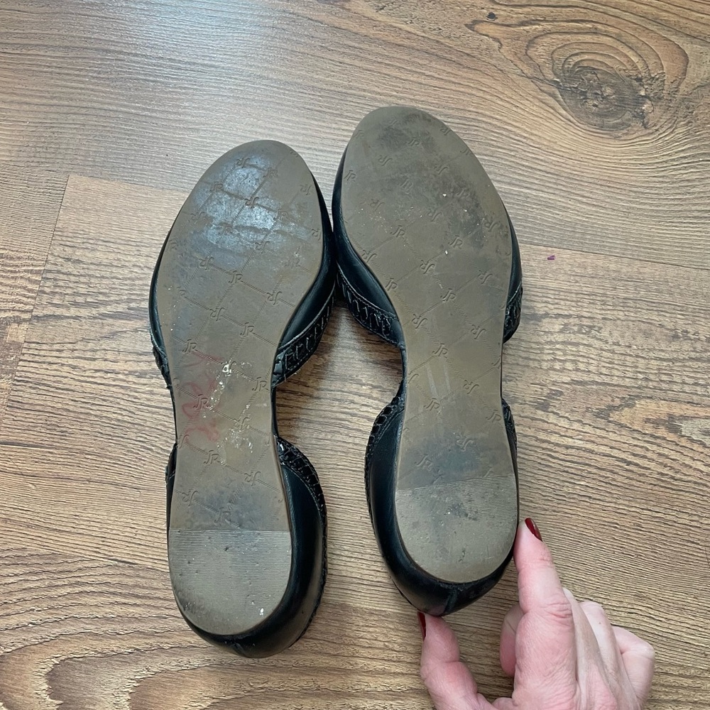 Jack Rogers black leather round toe d’Orsay flats, size 8 - Picture 7 of 9